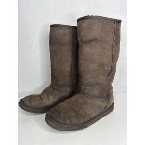 UGG Australia #5229 Tall Women's Suede Sheepskin Brown US Size 6